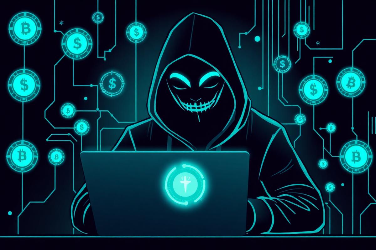 Usuario anónimo con sudadera operando un casino cripto sin verificación KYC